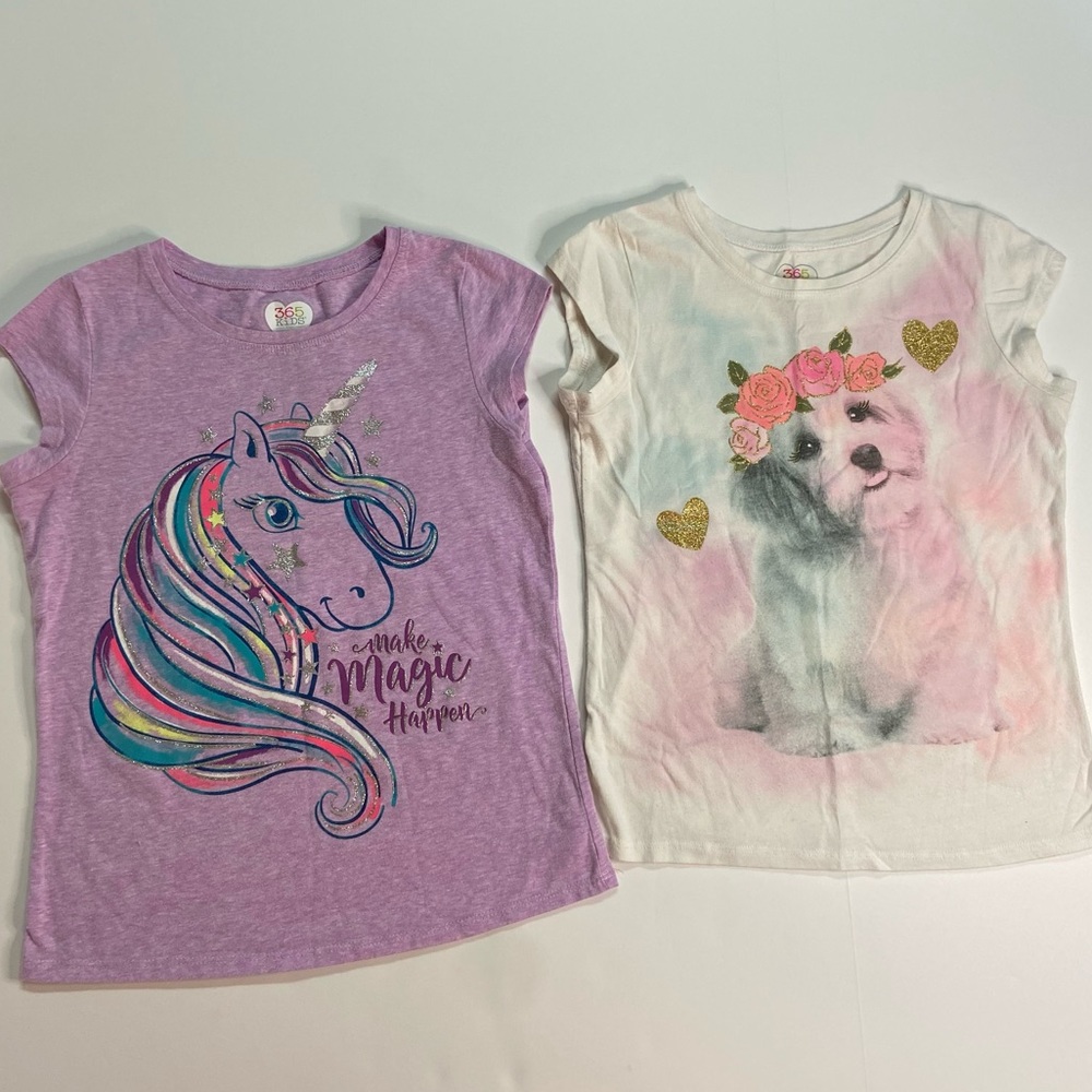 Garanimals 2 T-shirts Unicorn and Dog Design